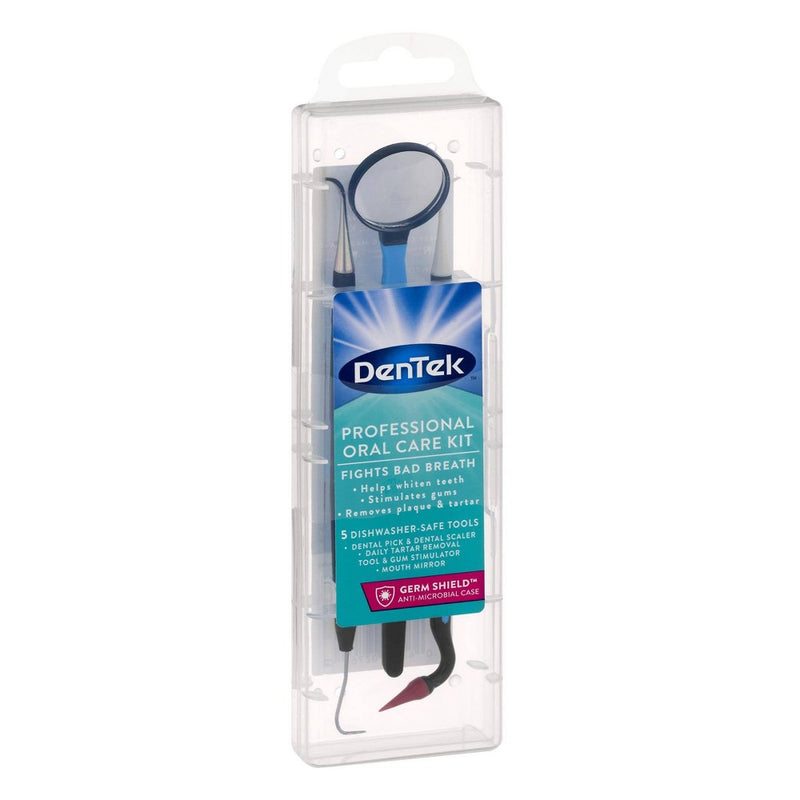 DenTek Professional Oral Care Kit - 1ct Kit with Dental Pick & Scaler, Tartar Removal Tool & Gum Stimulator, and Mouth Mirror
