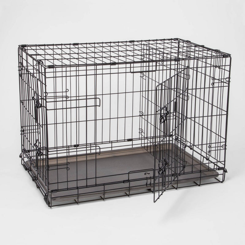 Wire Collapsible Dog Crate - M - Black - Boots & Barkley (LOCAL PICKUP ONLY)