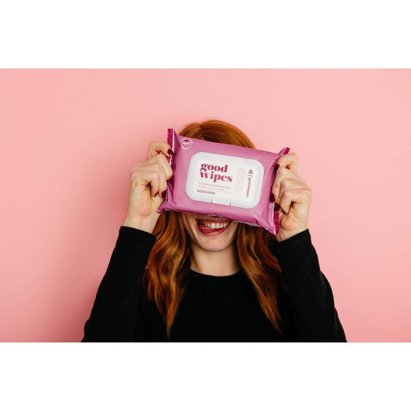 Goodwipes Rosewater Flushable Wipes - 2pk/120ct