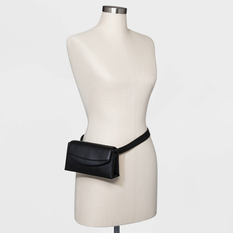 Women's Magnetic Closure Fanny Pack - A New Day™ Black