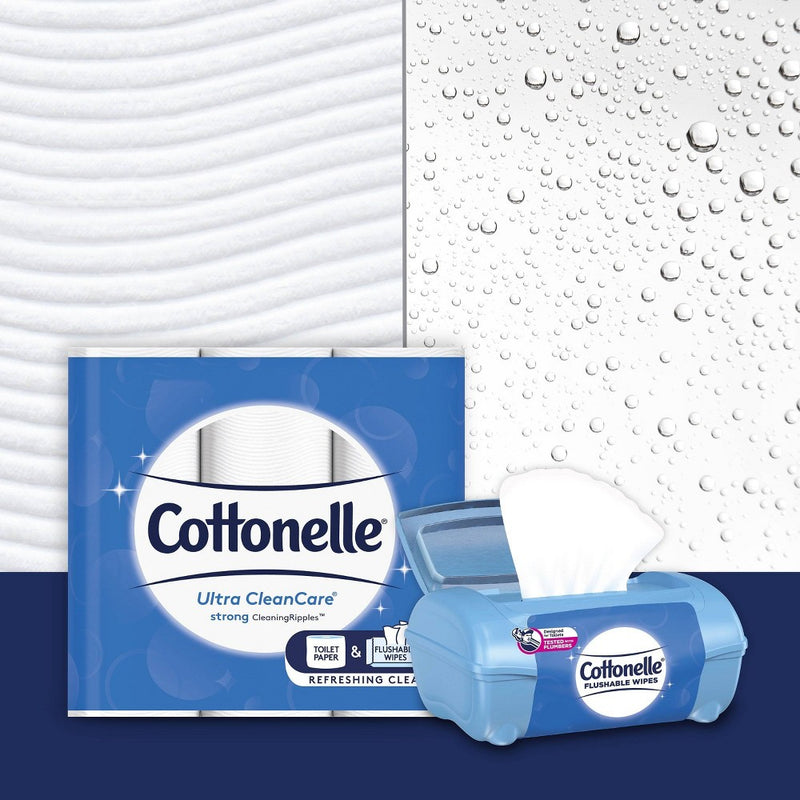Cottonelle Flushable Wet Wipes Tub - 42ct