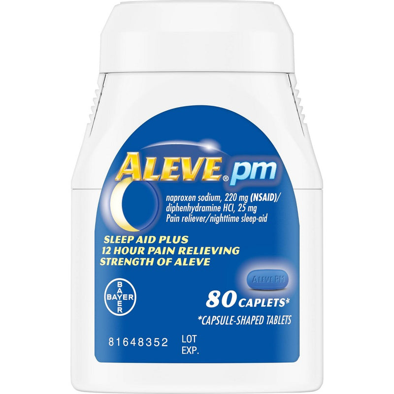 Aleve PM Sleep Aid Plus Pain Reliever Caplets - Naproxen Sodium (NSAID) - 80ct