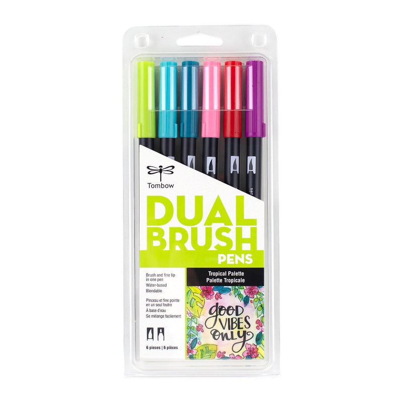 6pk Tropical Dual Brush - Tombow