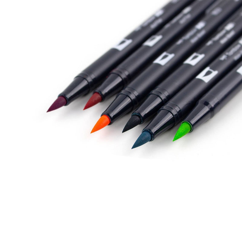 6pk Tropical Dual Brush - Tombow