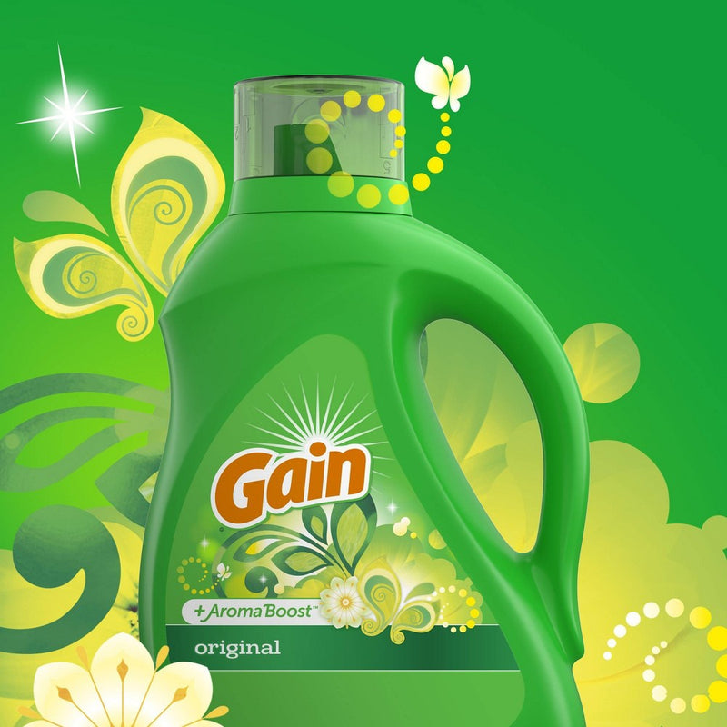 Gain + Aroma Boost Original Scent HE Compatible Liquid Laundry Detergent - 113 fl oz