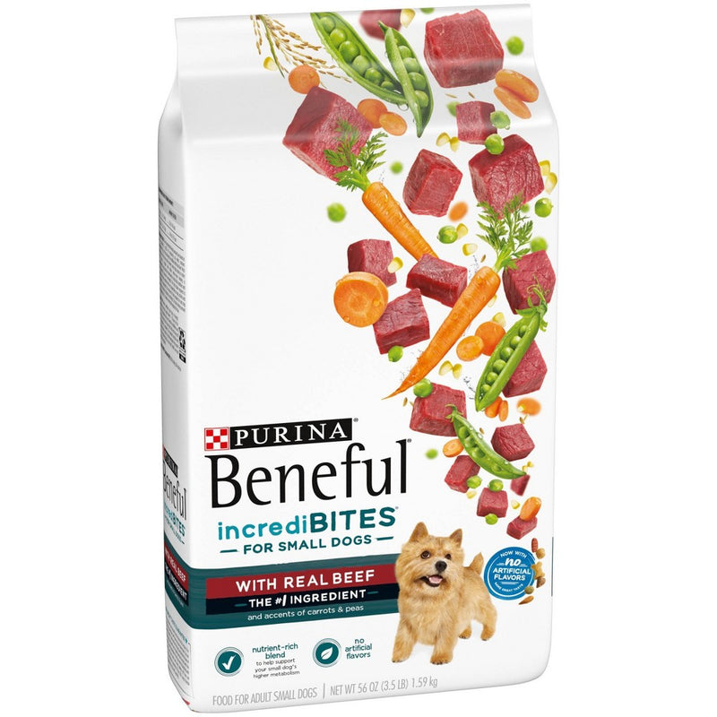 Purina Beneful IncrediBites with Real Beef Small Dog Adult Dry Dog Food - 3.5lbs