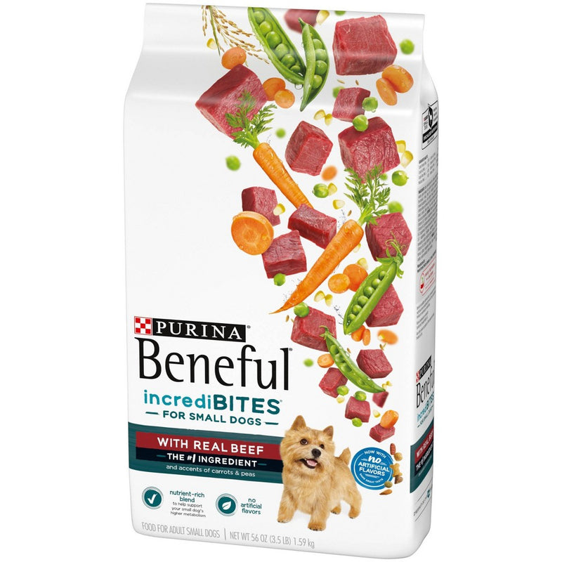 Purina Beneful IncrediBites with Real Beef Small Dog Adult Dry Dog Food - 3.5lbs