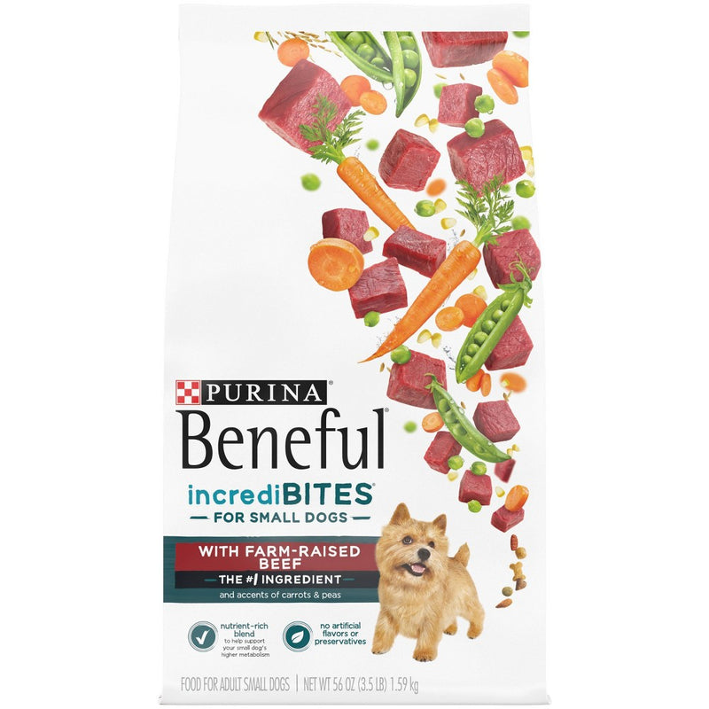 Purina Beneful IncrediBites with Real Beef Small Dog Adult Dry Dog Food - 3.5lbs