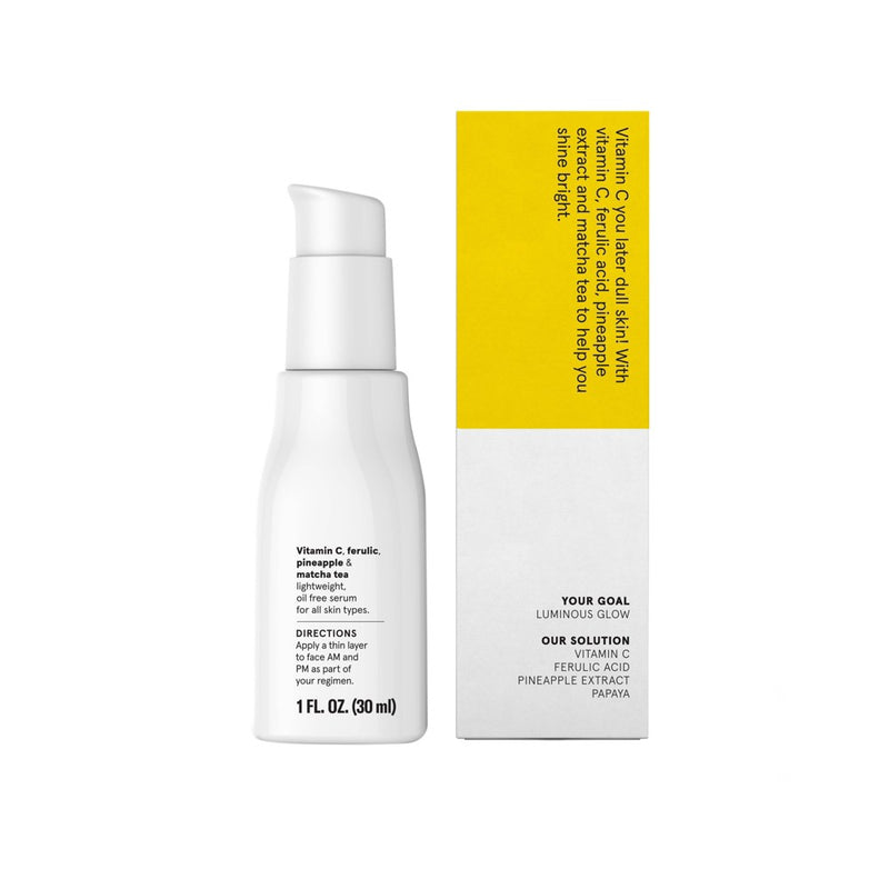 Acure Brightening Vitamin C & Ferulic Acid Oil Free Serum For Face - 1 fl oz