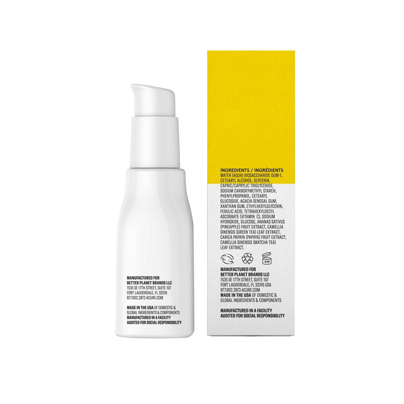Acure Brightening Vitamin C & Ferulic Acid Oil Free Serum For Face - 1 fl oz