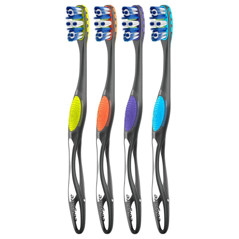 Colgate 360 Total Advanced Floss-Tip Bristles Toothbrushes - Soft - 4ct