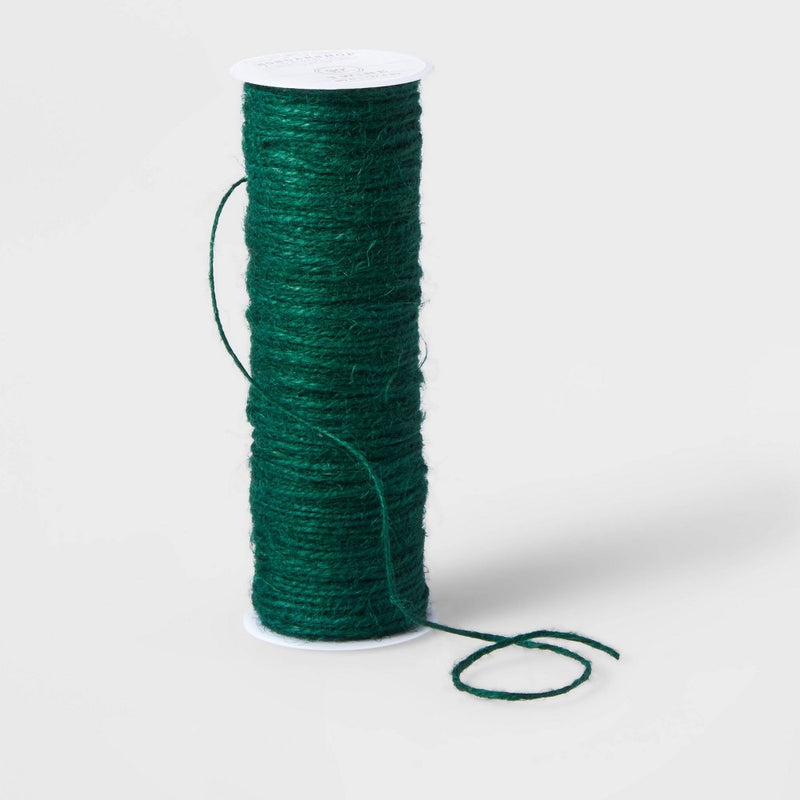 2" Jute Ribbon Green 90ft - Wondershop™