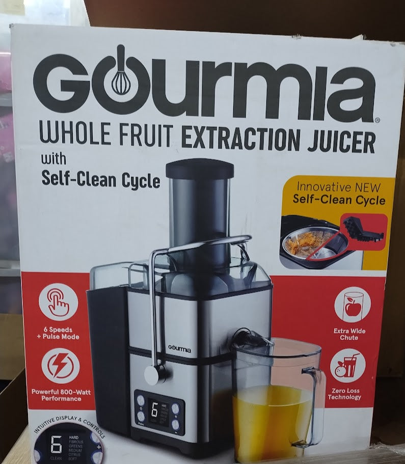 Gourmia 6 Speed Big Mouth Extraction Digital Juicer with Self-Cleaning Cycle