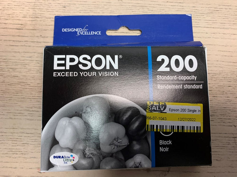 Epson 200 Single Ink Cartridge - Black (T200120-CP) *NEW & SEALED* EXP: 09/2026