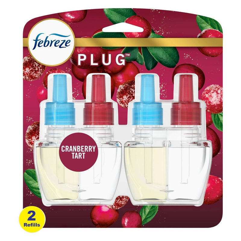 Febreze Odor-Fighting Fade Defy PLUG Air Freshener - Cranberry Tart - 0.87 fl oz/2ct