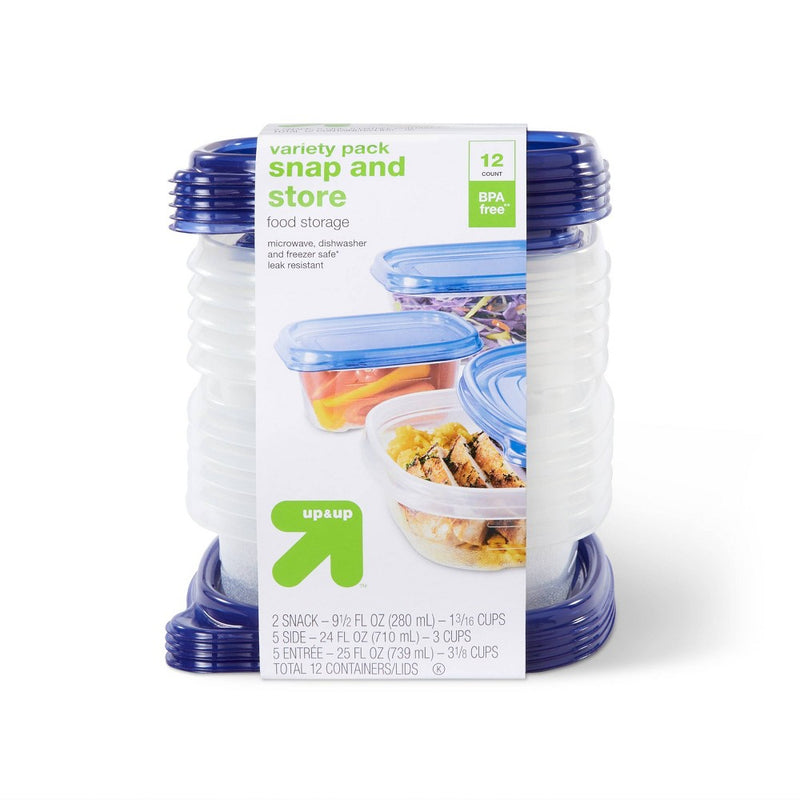 Snap and Store Variety Pack Food Storage Container - 12ct - up & up™
