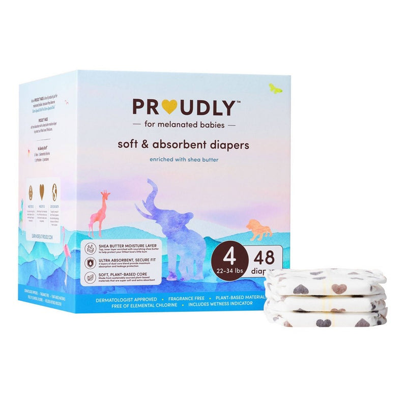 PROUDLY COMPANY Soft & Absorbent Diapers - Size Newborn - 64ct