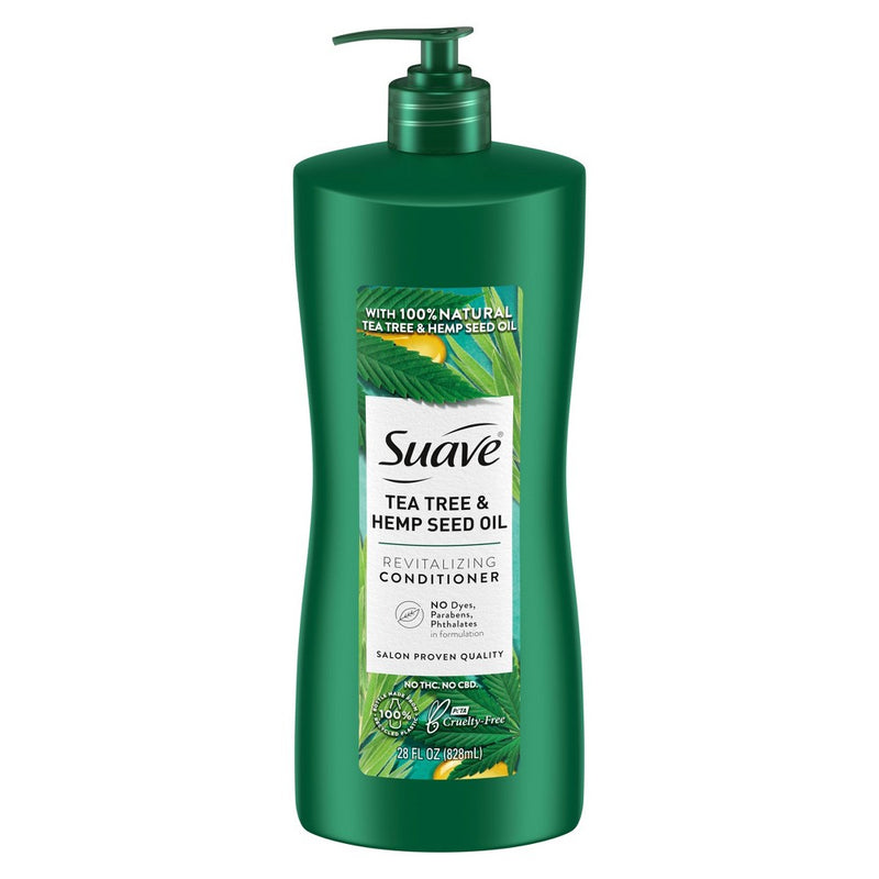 Suave Tea Tree & Hemp Seed Oil Revitalizing Conditioner - 28 fl oz