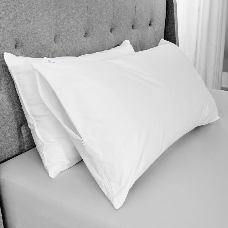 Standard/Queen Ultimate Comfort Breathable Pillow Protector-White - AllerEase