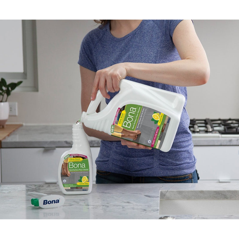 Bona Cleaning Products Multi-Surface Cleaner Spray + Mop All Purpose Floor Cleaner - Lemon Mint - 32oz