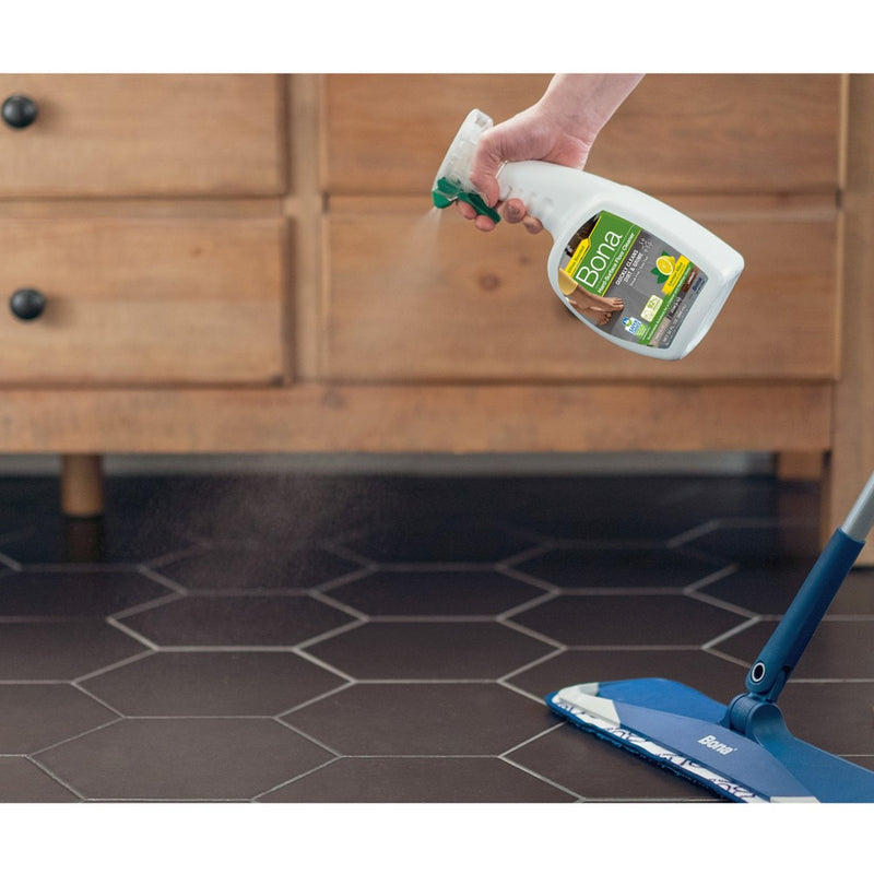 Bona Cleaning Products Multi-Surface Cleaner Spray + Mop All Purpose Floor Cleaner - Lemon Mint - 32oz