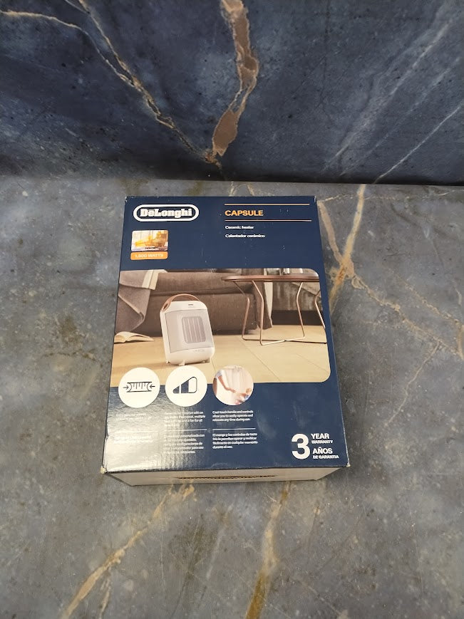 DeLonghi Capsule Ceramic Indoor Heater White
