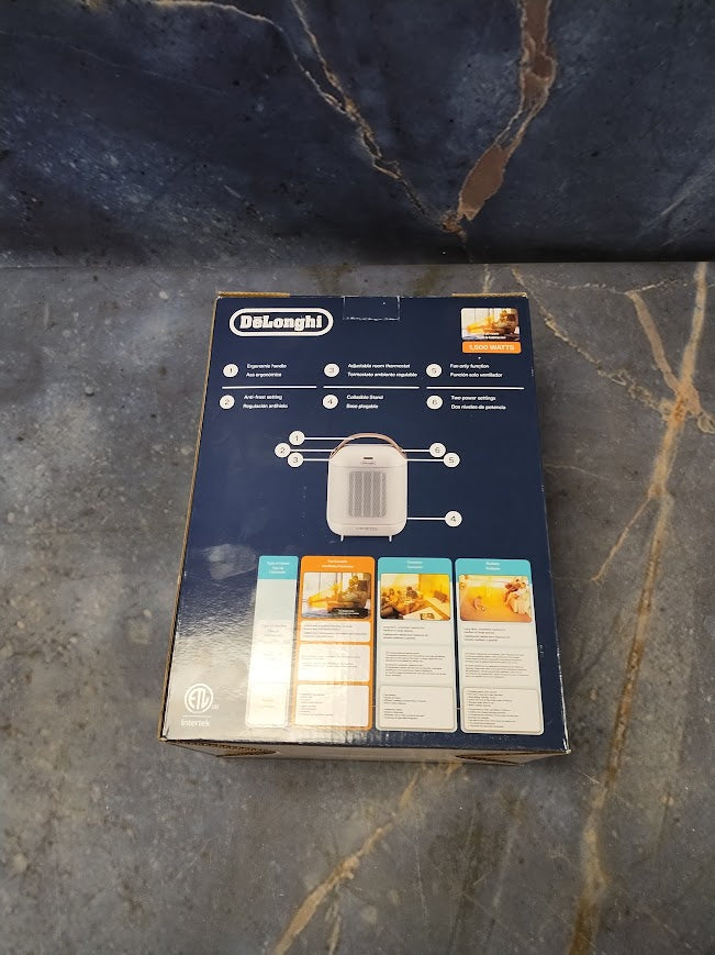 DeLonghi Capsule Ceramic Indoor Heater White