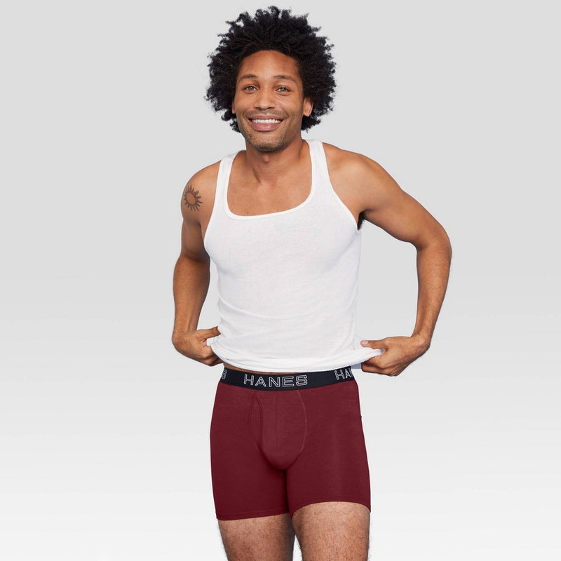 Hanes Premium Men's 3pk Boxer Briefs with Anti Chafing Total Support Pouch - Color May Vary S