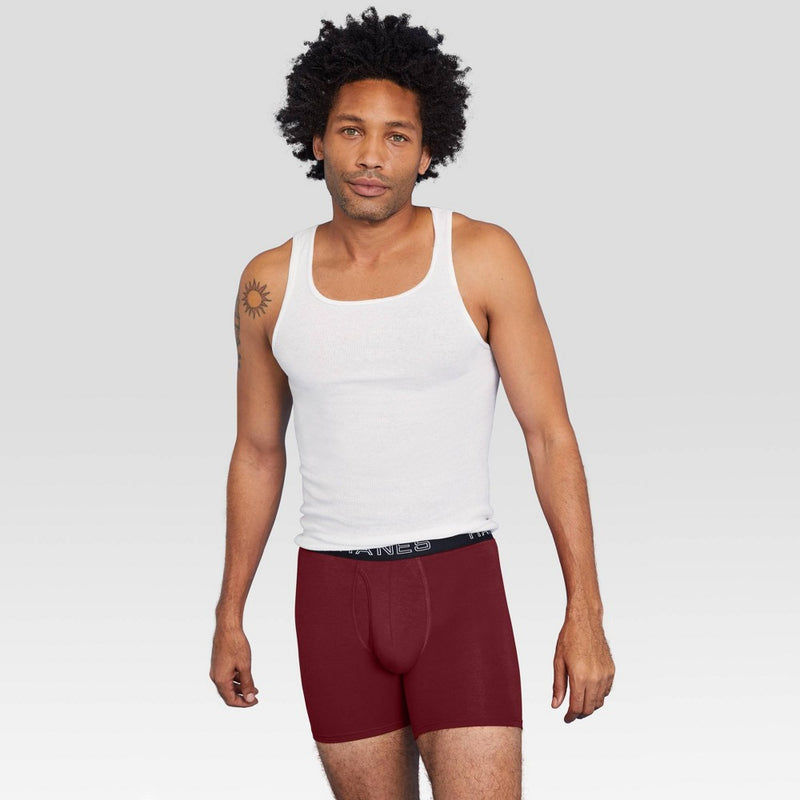 Hanes Premium Men's 3pk Boxer Briefs with Anti Chafing Total Support Pouch - Color May Vary S