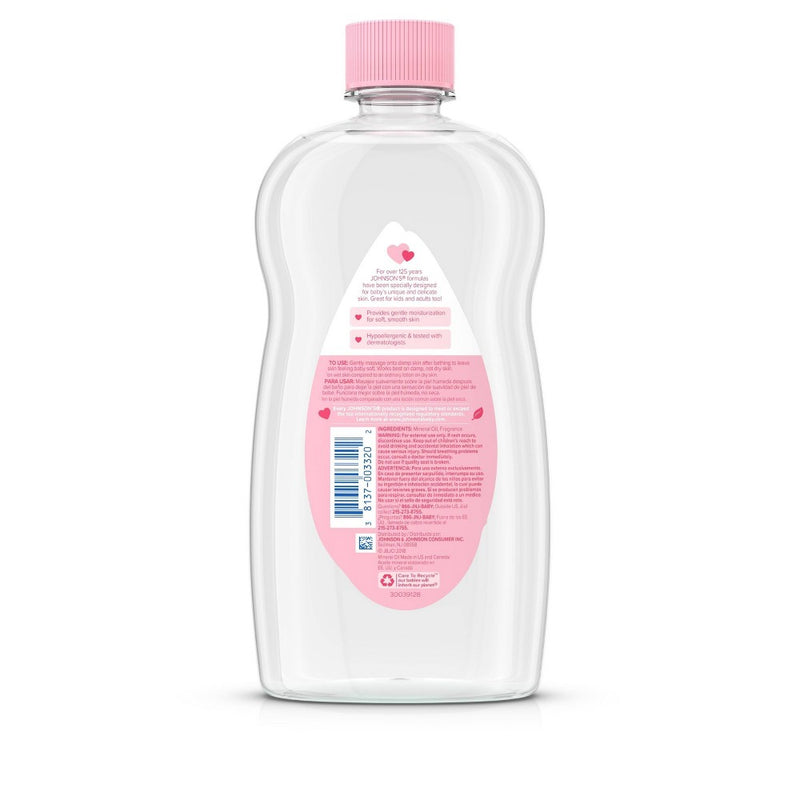 Johnson's Baby Oil Original Mineral - 20oz