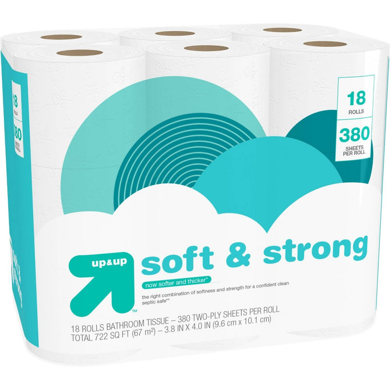 Soft & Strong Toilet Paper - 18 Mega Rolls - up & up™