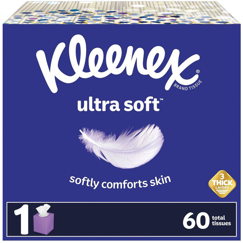 Kleenex Ultra Soft 3-Ply Facial Tissue - 60ct