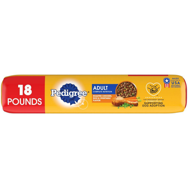 Pedigree Roasted Chicken, Rice & Vegetable Flavor Adult Complete Nutrition Dry Dog Food - 18lbs (LOCAL PICKUP ONLY)