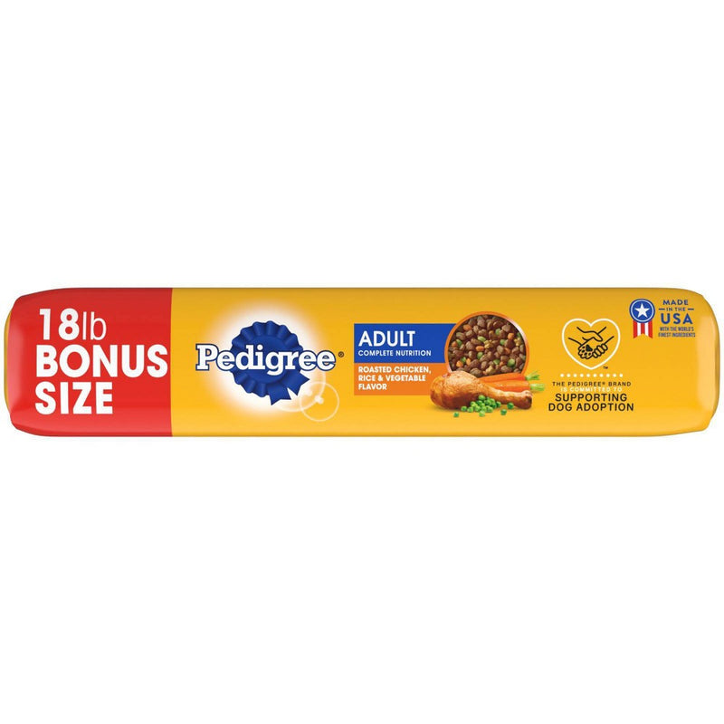 Pedigree Roasted Chicken, Rice & Vegetable Flavor Adult Complete Nutrition Dry Dog Food - 18lbs (LOCAL PICKUP ONLY)