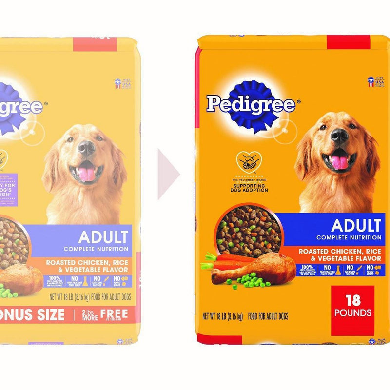 Pedigree Roasted Chicken, Rice & Vegetable Flavor Adult Complete Nutrition Dry Dog Food - 18lbs (LOCAL PICKUP ONLY)