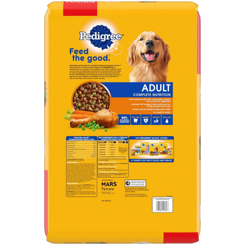 Pedigree Roasted Chicken, Rice & Vegetable Flavor Adult Complete Nutrition Dry Dog Food - 18lbs (LOCAL PICKUP ONLY)