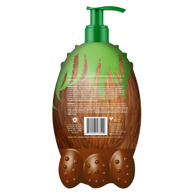 Raw Sugar Kids' 2-in-1 Coconut + Aloe Vera Shampoo & Conditioner - 12 fl oz