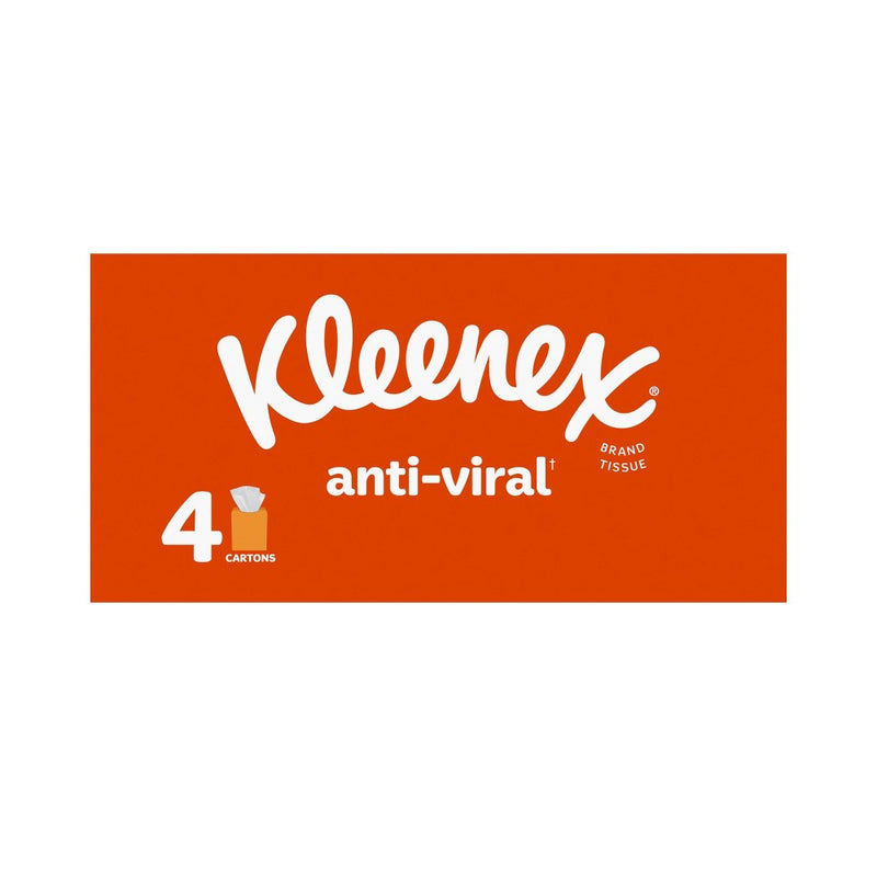 Kleenex Anti-Viral 3-Ply Facial Tissue - 4pk/55ct