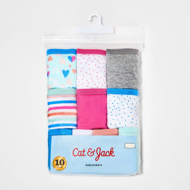 Girls' 10pk Cotton Girlshort - Cat & Jack™ 14