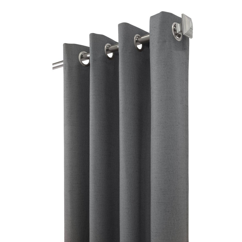 Set of 2 (84"x52") Suprema Grommet Top Blackout Curtain Panels Gray - Thermaplus