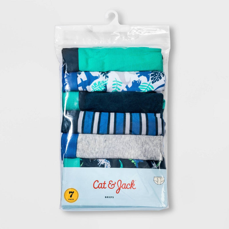 Boys' 7pk Dinosaur Briefs - Cat & Jack™ XS