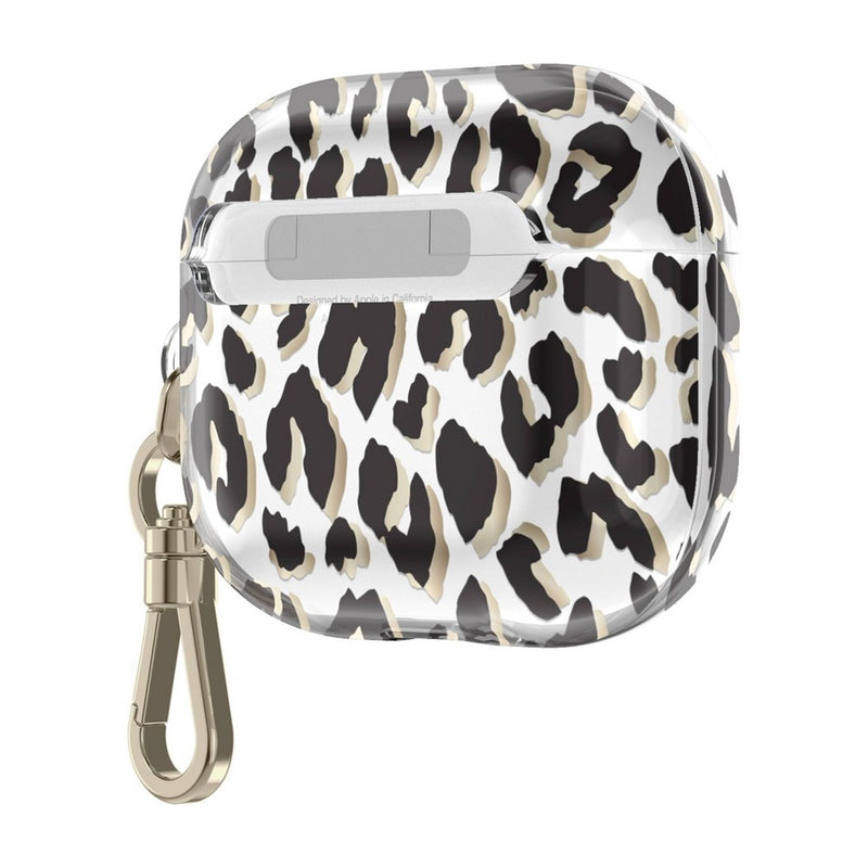 Kate Spade New York Protective AirPods (3rd generation) Case - City Leopard Black/Gold Foil/Clear
