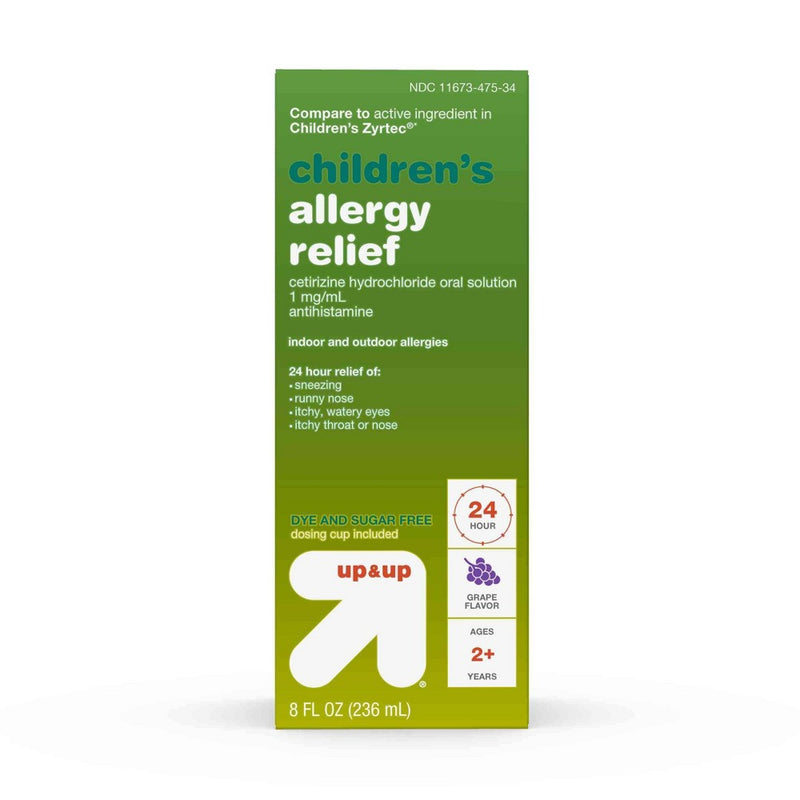 Children's Cetirizine Hydrochloride Allergy Relief Liquid - Grape - 8 fl oz - up & up™