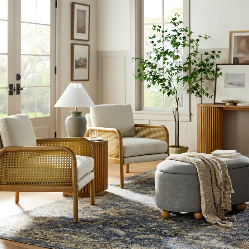 Cane Accent Chair Cream (FA) - Threshold™ designed with Studio McGee (LOCAL PICKUP ONLY)