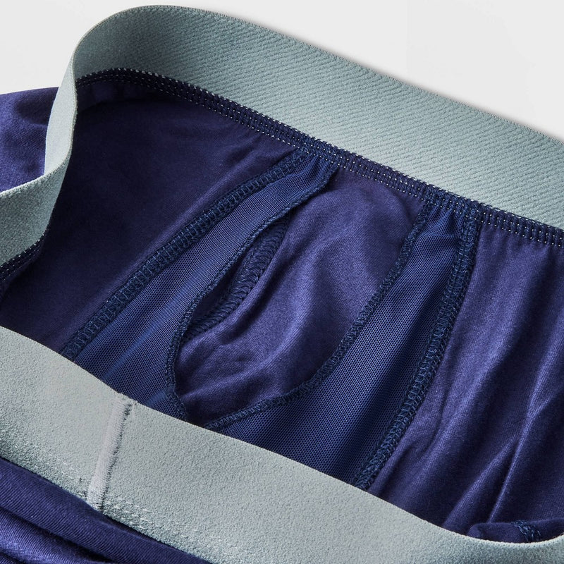 Men's Support Pouch Boxer Briefs 4pk - Goodfellow & Co™ Black/Blue/Gray L