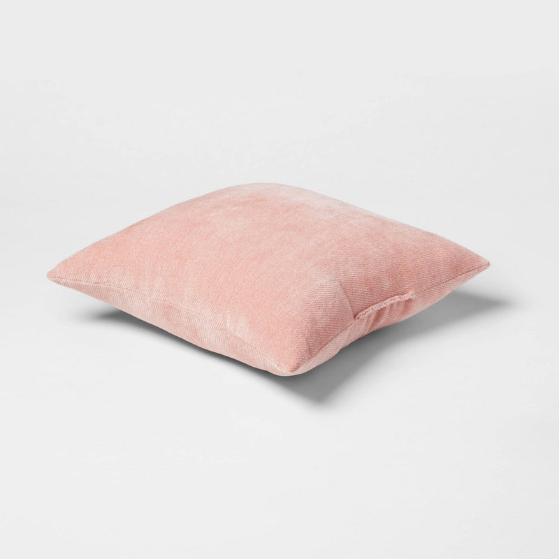2pk Chenille Square Throw Pillows Pink - Threshold™