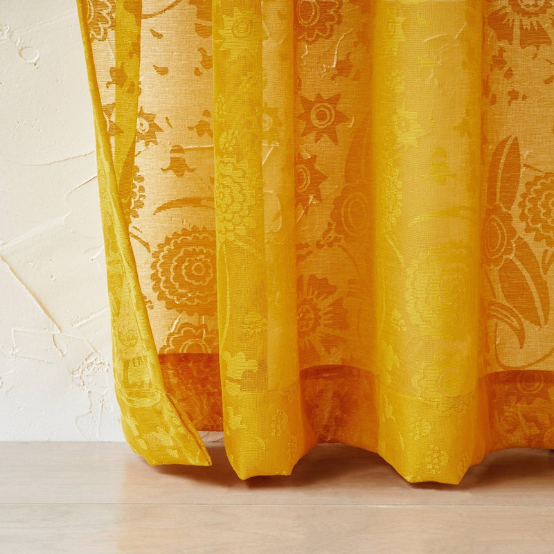 95"x54" Idris Printed Burnout Sheer Curtain Panel Gold - Opalhouse™ designed with Jungalow™