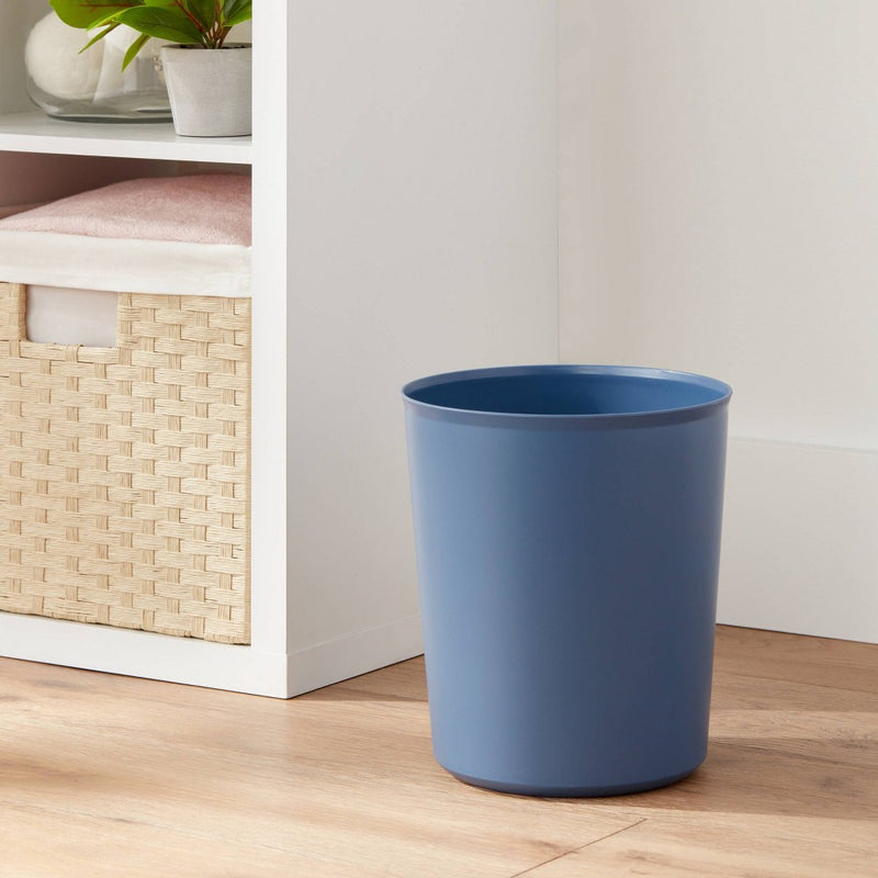 Flexible 1.8gal Round Wastebasket Shallow Blue - Brightroom