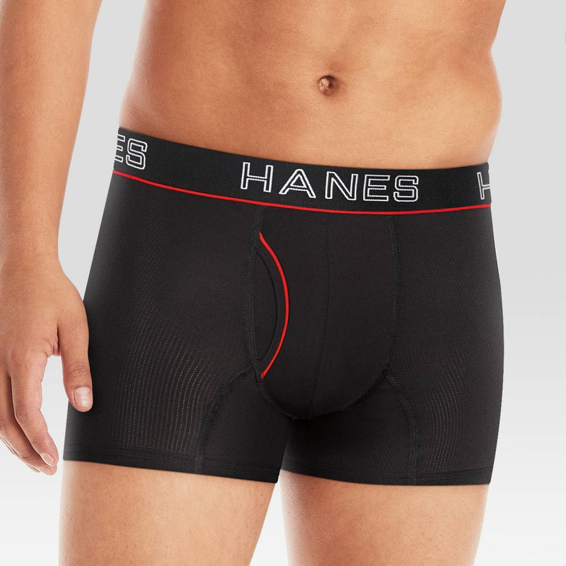 Hanes Originals Premium Men's Lightweight Mesh Comfort Flex Fit Trunk - Black S