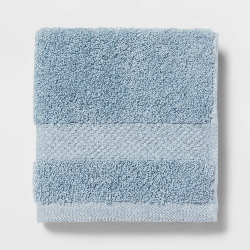 4pc Performance Plus Washcloths Light Blue - Threshold